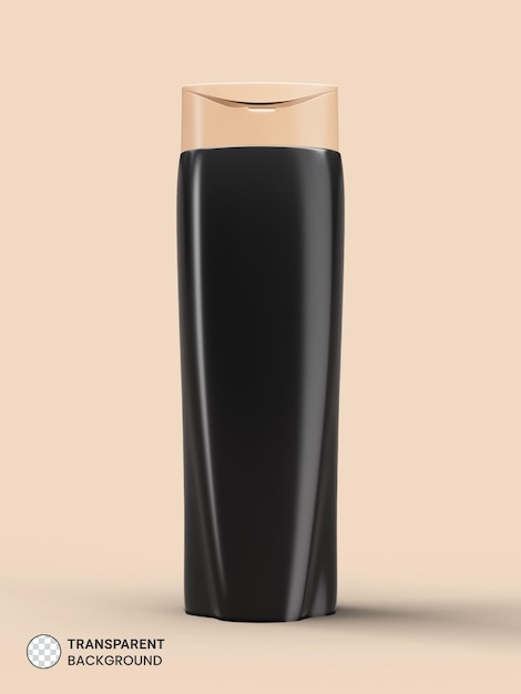 Icono de botella cosmética brillante aislado 3d render ilustración