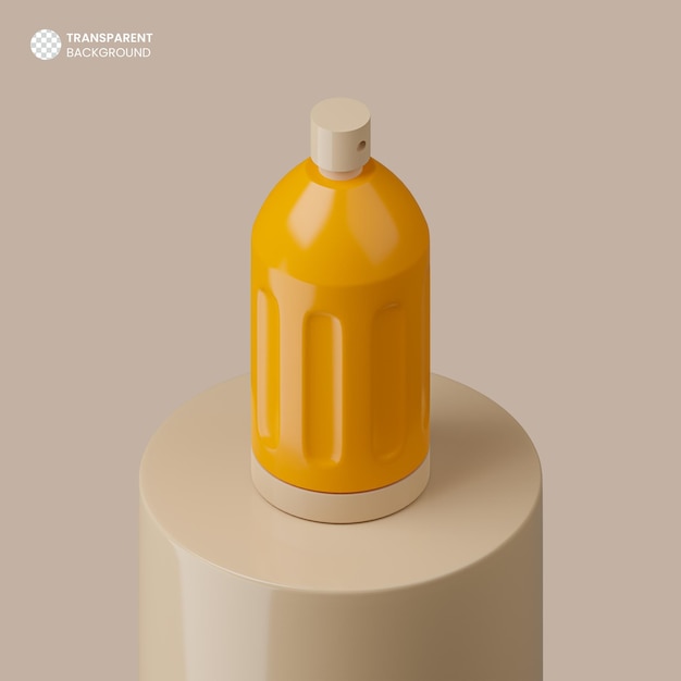 Icono de botella de spray 3d aislado