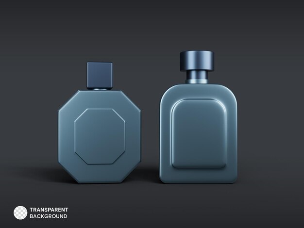 Icono de botella de spray de aroma de perfume de lujo aislado ilustración de render 3d
