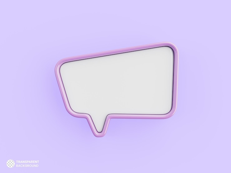 PSD gratuito el icono de la burbuja de voz es una ilustración de renderización 3d