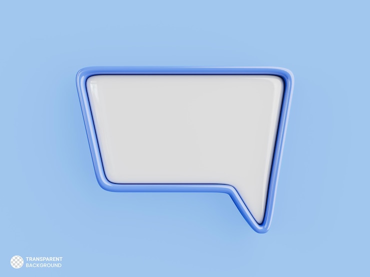 PSD gratuito el icono de la burbuja de voz es una ilustración de renderización 3d
