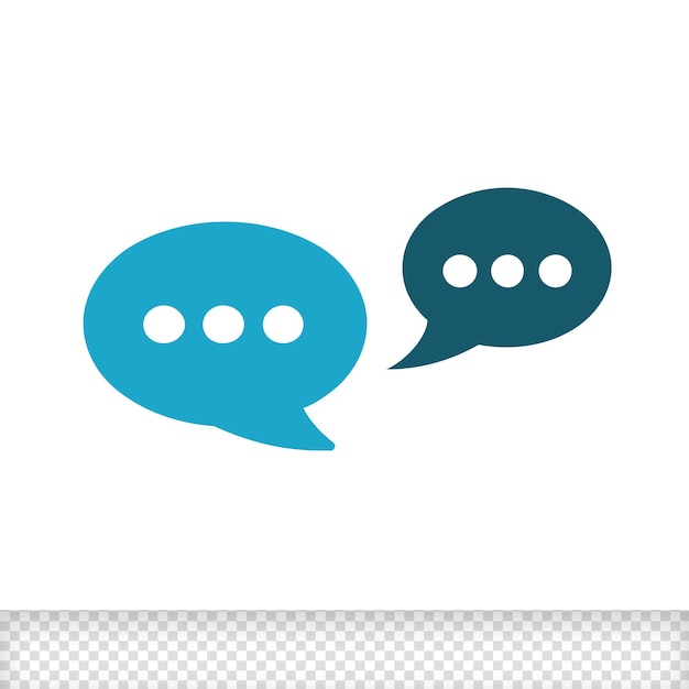 El icono de las burbujas de comunicación psd editable