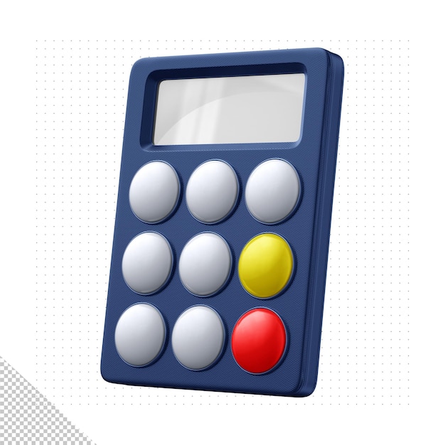 PSD gratuito icono de calculadora de renderizado 3d