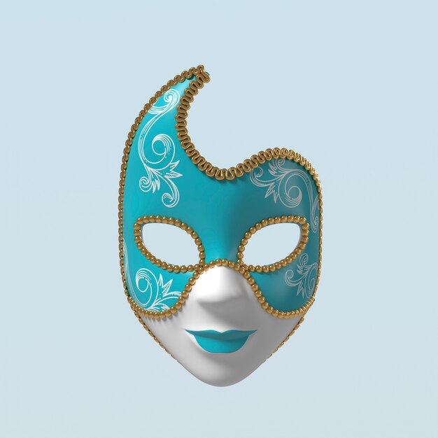 El icono del carnaval veneciano en 3D