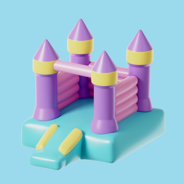 Icono de castillo hinchable del parque de atracciones