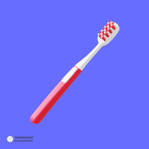 PSD gratuito icono de cepillo de dientes dental aislado 3d render ilustración