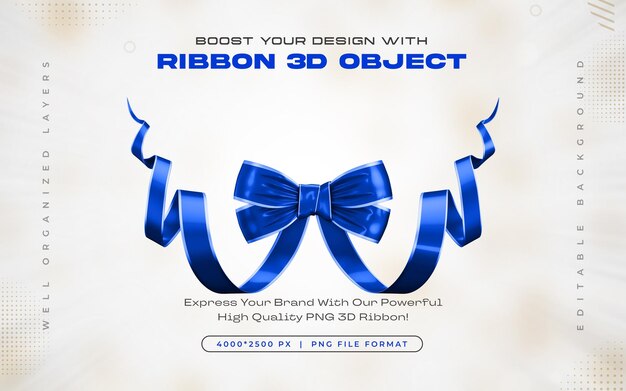 El icono de la cinta azul es una ilustración de renderización 3D aislada