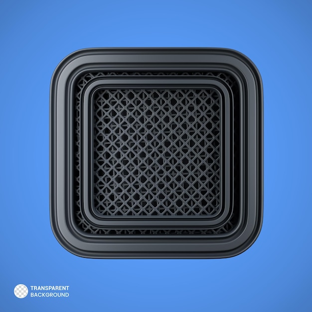 PSD gratuito icono de cupón de forma de cinta negra aislado 3d render ilustración