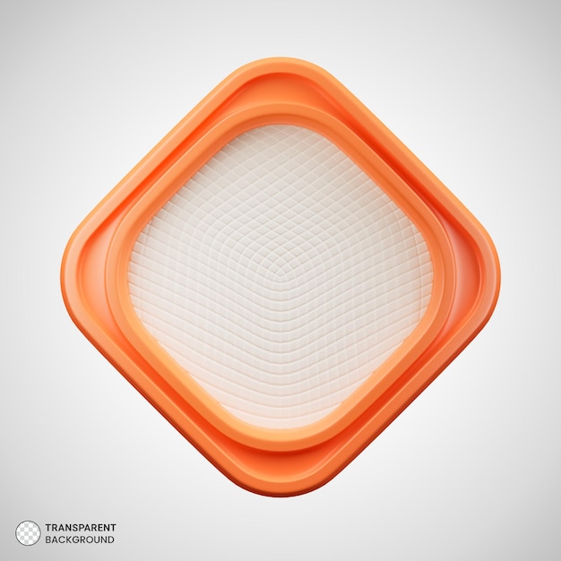 Icono de cupón de forma de cinta negra aislado 3d render ilustración