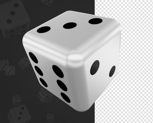 El icono de los dados 3D del casino PSD