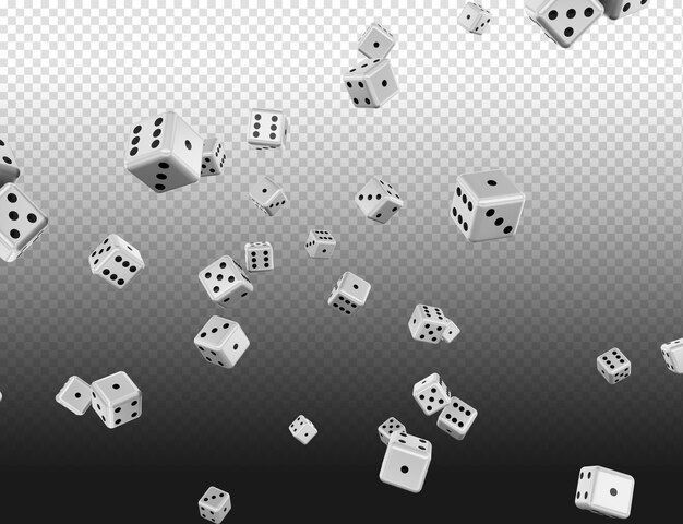 El icono de los dados 3D del casino PSD