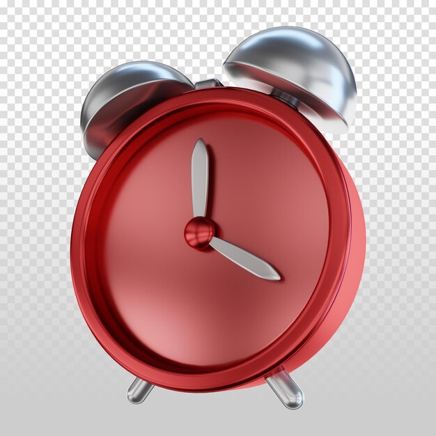Icono de despertador 3D aislado para composiciones