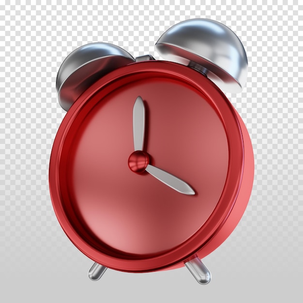 Icono de despertador 3D aislado para composiciones