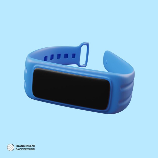 Icono de dispositivo inteligente Fitness Band Ilustración de procesamiento 3d aislado