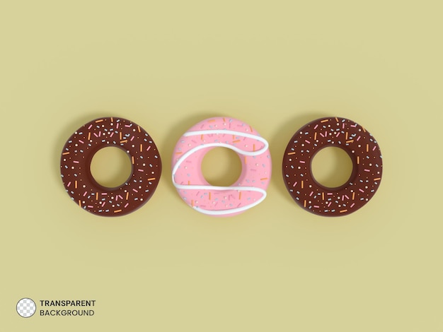 PSD gratuito icono de donut aislado renderizado en 3d