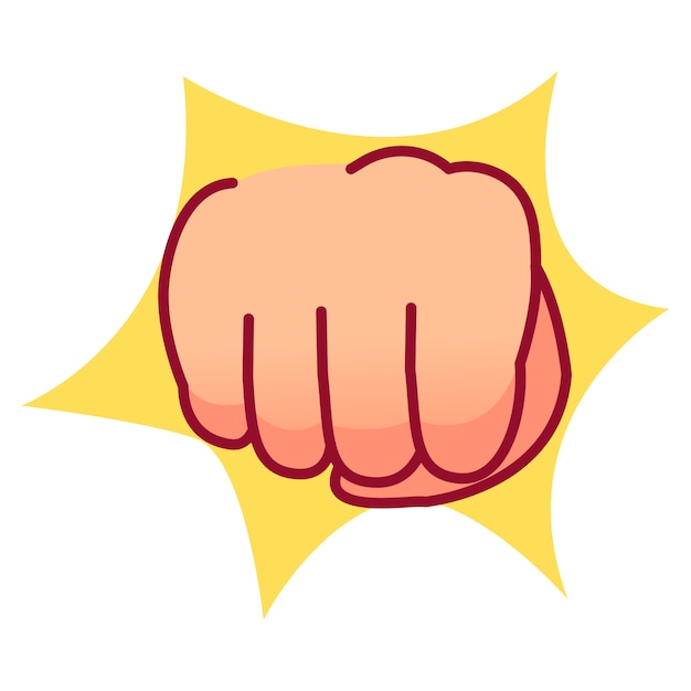 El icono de la expresión de la mano está aislado