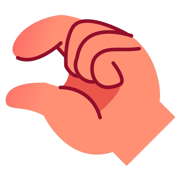El icono de la expresión de la mano está aislado