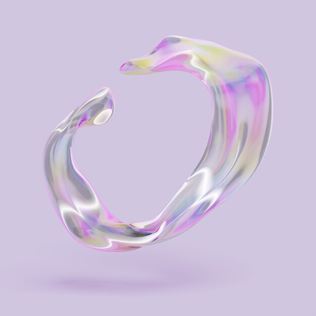 Icono de forma de fluido abstracto en 3D