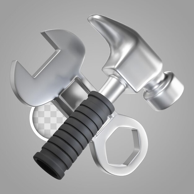Icono de herramientas de reparación ilustración 3d