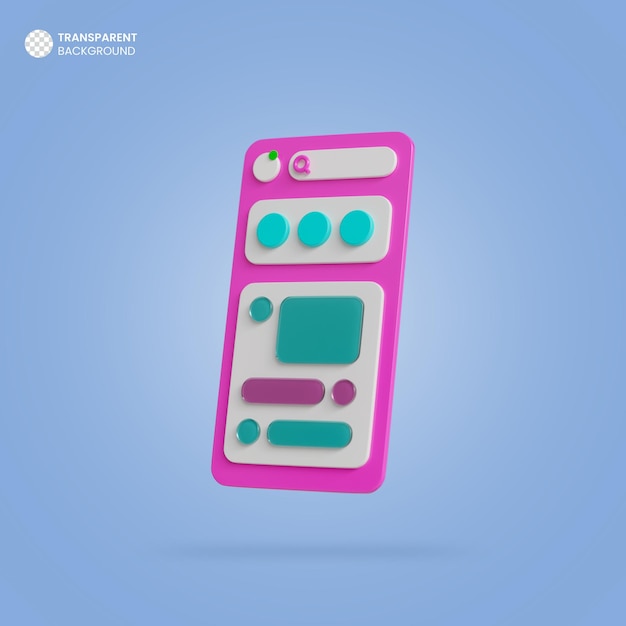 Icono de interfaz de interfaz de usuario de conversación 3d de burbuja de discurso