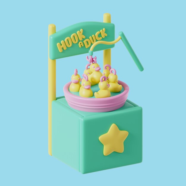 Icono de juego de patos de parque de atracciones