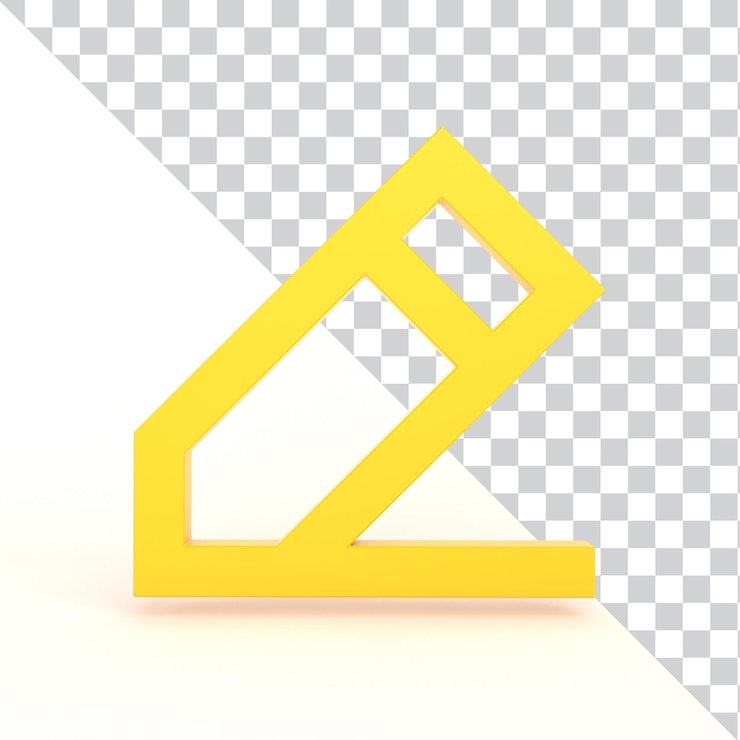 PSD gratuito icono de lápiz lado frontal
