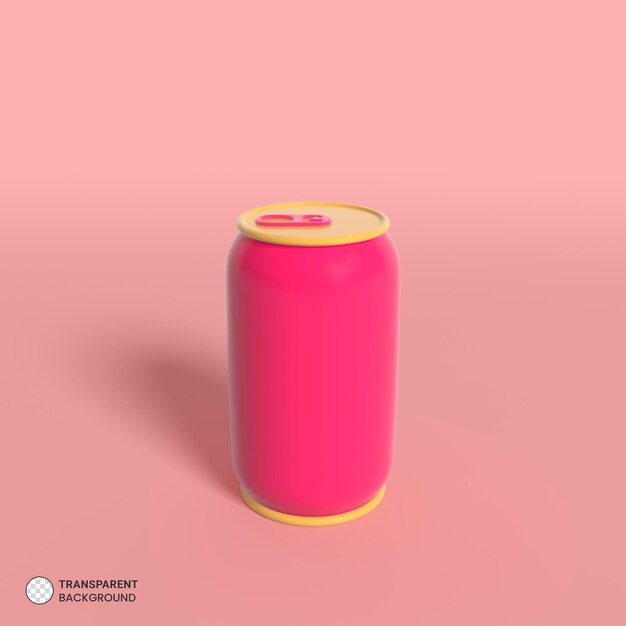 Icono de lata de refresco de bebida energética Ilustración de procesamiento 3d aislado