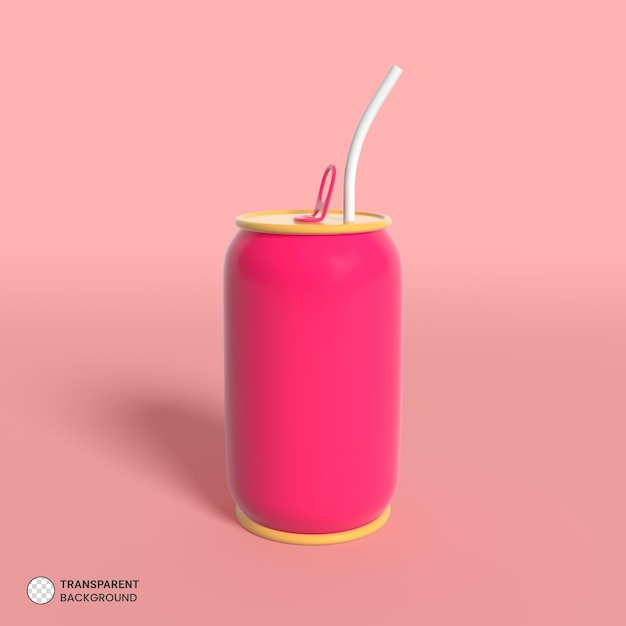 Icono de lata de refresco de bebida energética Ilustración de procesamiento 3d aislado