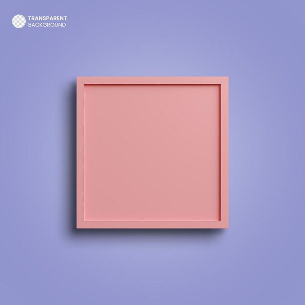 Icono de marco de publicación de meida social 3d aislado
