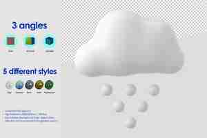 PSD gratuito icono de nieve 3d