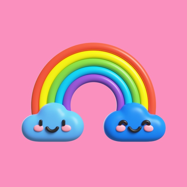 Icono de objeto 3d kawaii