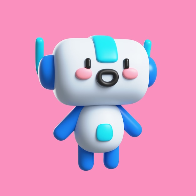 Icono de objeto 3d kawaii