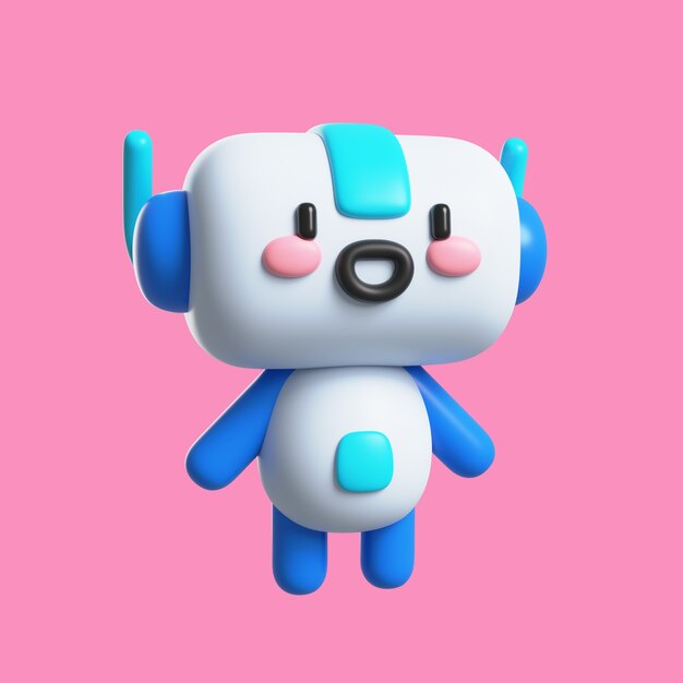 Icono de objeto 3d kawaii