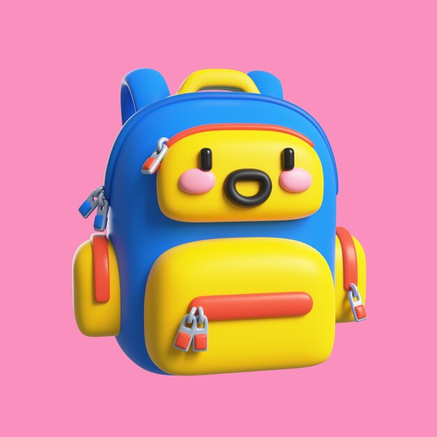 Icono de objeto 3d kawaii