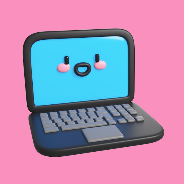 Icono de objeto 3d kawaii