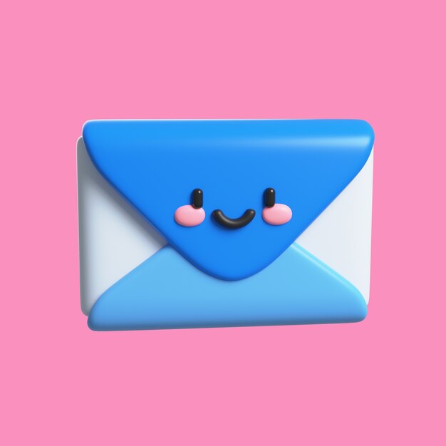 Icono de objeto 3d kawaii