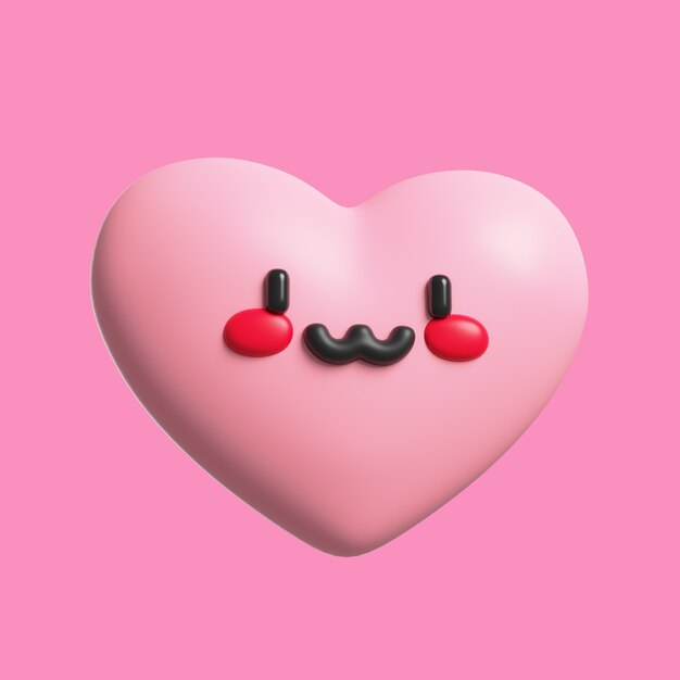 Icono de objeto 3d kawaii