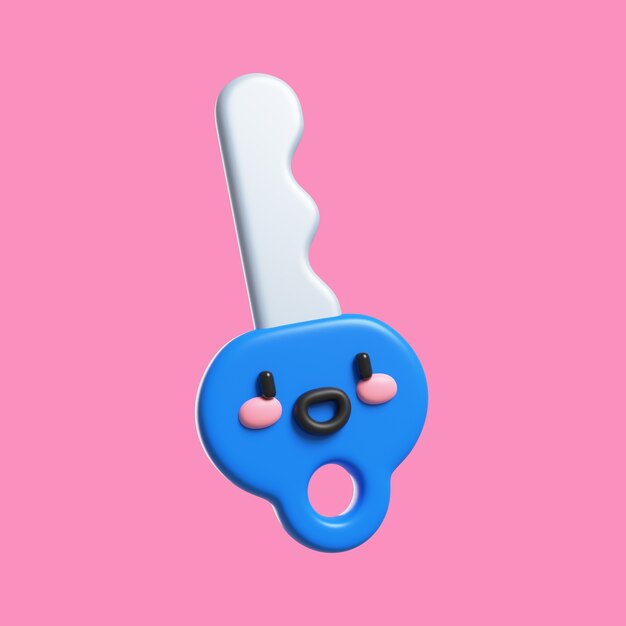 Icono de objeto 3d kawaii