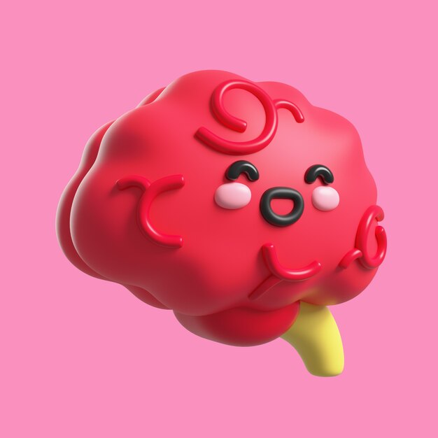 Icono de objeto 3d kawaii