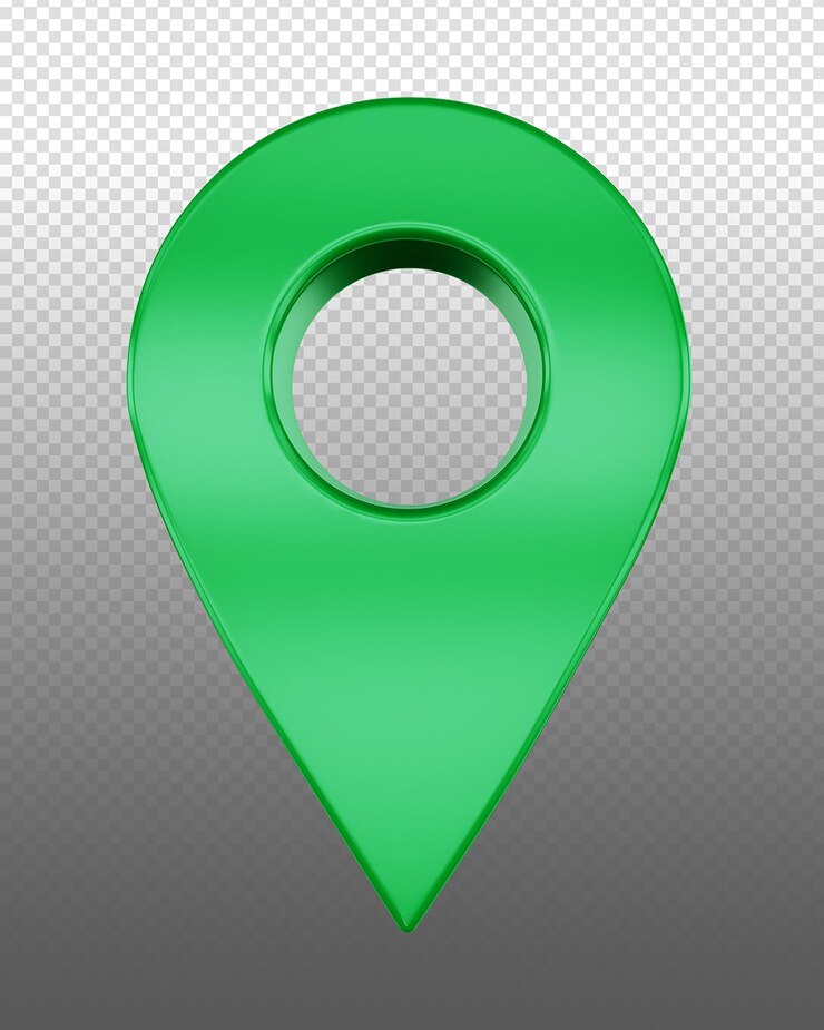 PSD gratuito icono de pin de ubicación 3d verde