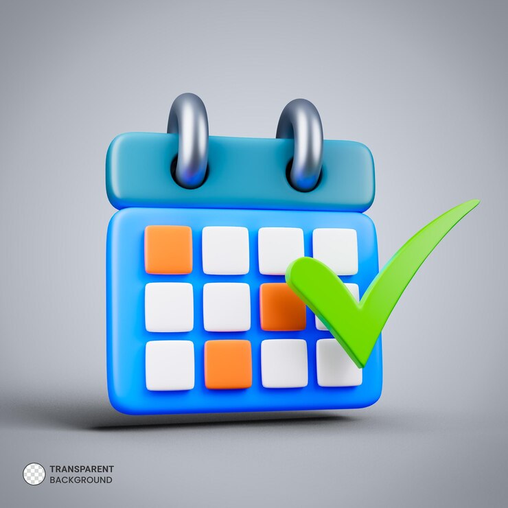 PSD gratuito icono de recordatorio de programación ilustración de procesamiento 3d aislado