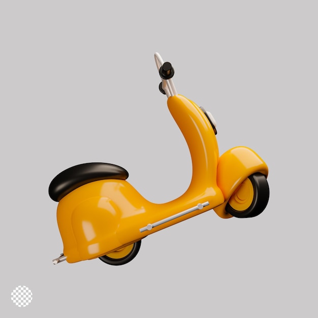 Icono de scooter 3d aislado