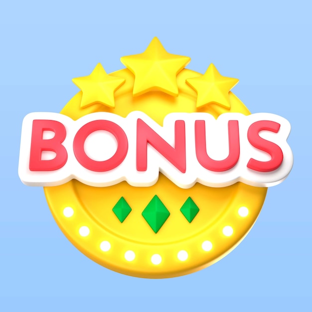 PSD gratuito icono de signo de bono de casino render