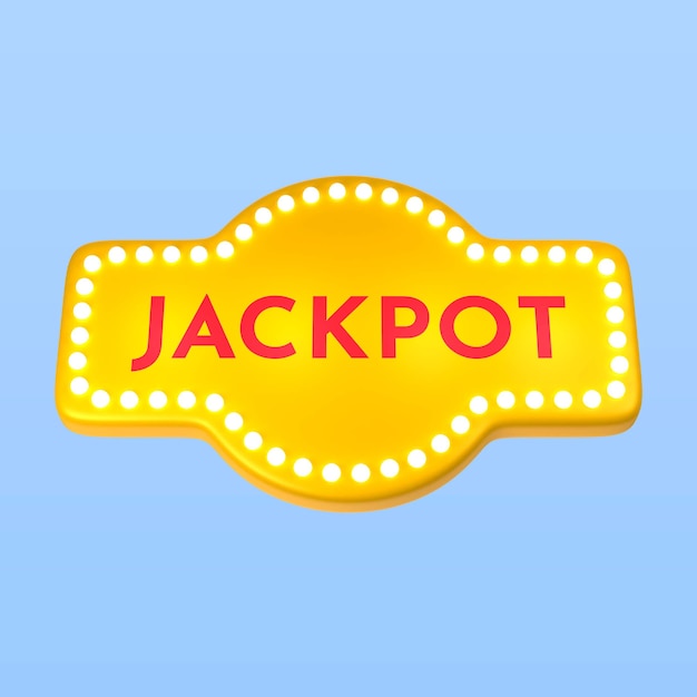 Icono de signo de jackpot de casino render