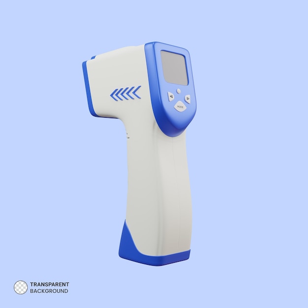 Icono de termómetro médico aislado 3d render ilustración