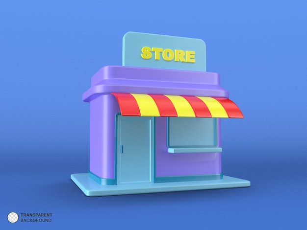 Ícono de la tienda artículos de compras flotantes compras en línea fuera de línea y pago en línea