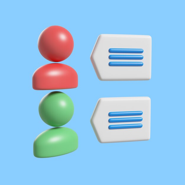 Icono tridimensional de elementos infográficos