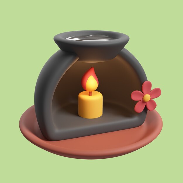 Icono de vela de medicina alternativa