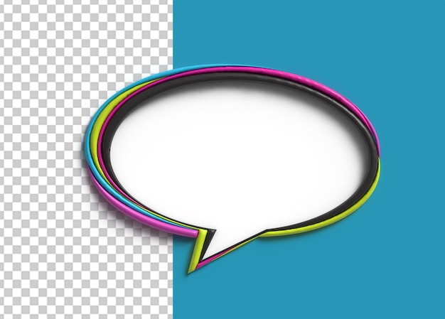 Icono de ventana de Messenger 3D Render archivo Psd transparente