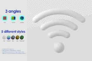 PSD gratuito icono de wifi 3d